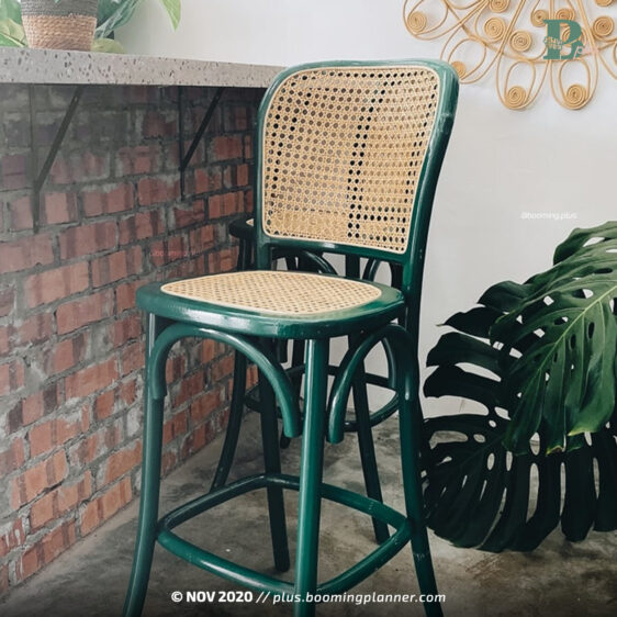 Danastri Rattan Bistro Bar Stool/High Chair (Emerald)